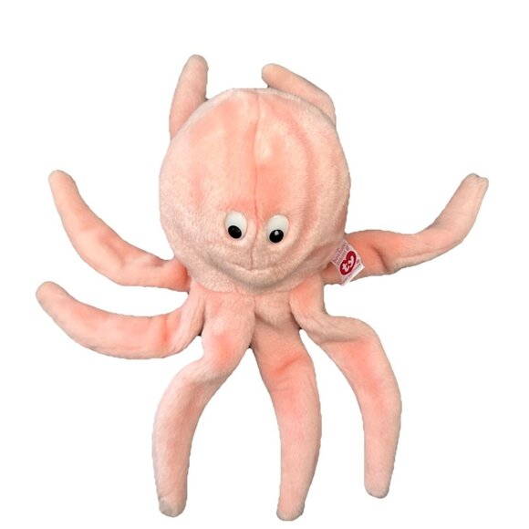 Ty Beanie Buddies INKY the Pink Octopus 10-inch Plush Vintage 2001 Buddy - Picture 1 of 7